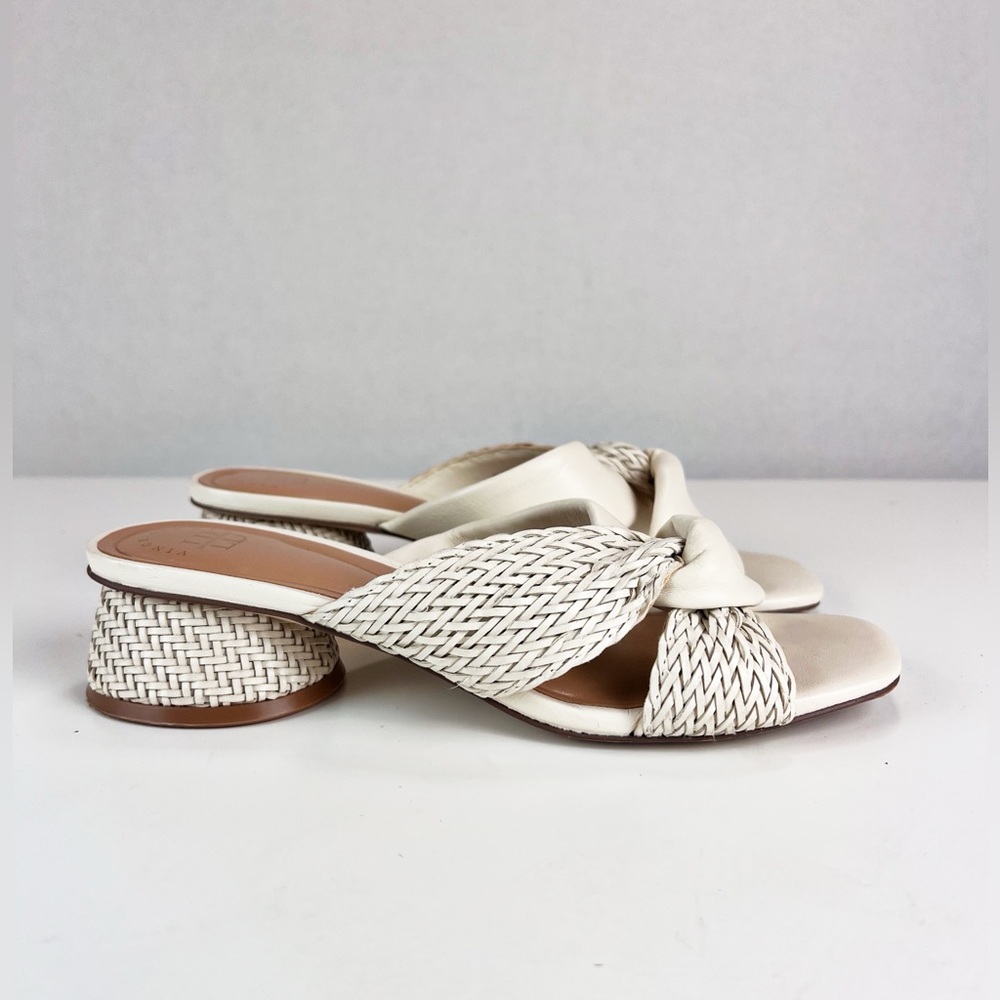 Vince Camuto x Laura Beverlin Willow Sandal Size‎ 7 Woven Mixed Material Neutral